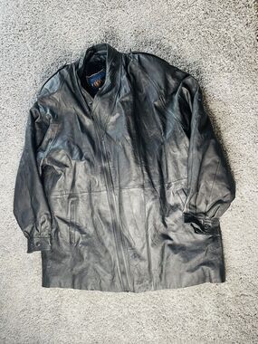 Men’s Jacket Viking USA Black Leather For Size 3XL Outdoor Wear Warm